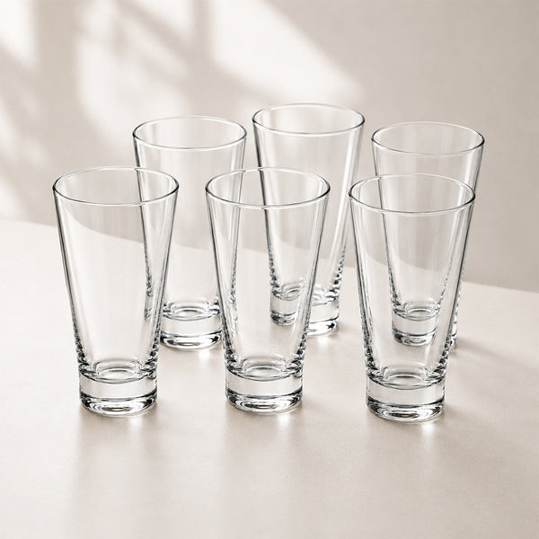 Jogo de Copos Altos Sophia Bohemia Cristal Ecológico 370ml 6 Peças