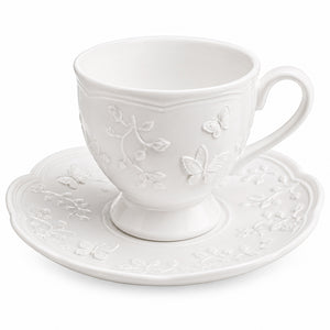 Xícara de Chá em Porcelana New Bone Butterfly 200ml Lyor