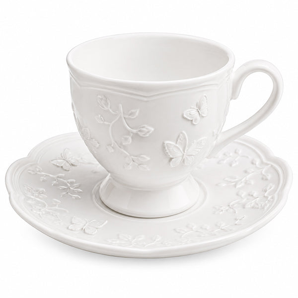 Xícara de Chá em Porcelana New Bone Butterfly 200ml Lyor