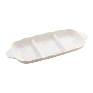 Petisqueira New Bone Butterfly 3 Divisórias Lyor 34cm