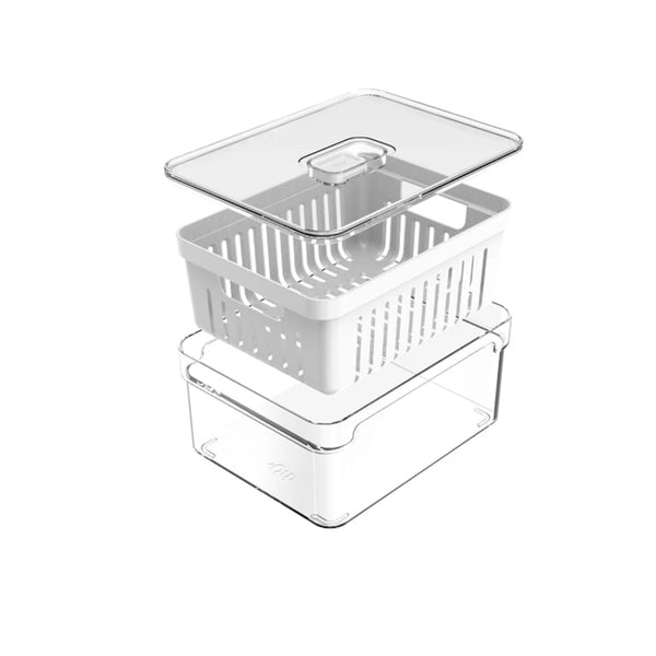 Organizador de geladeira com cesto Ou 2,2L Linha Clear Fresh