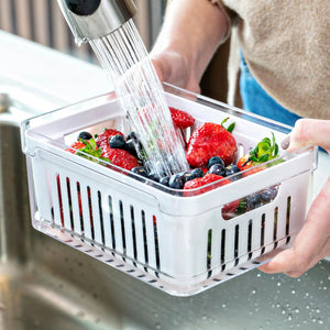 Organizador de geladeira com cesto Ou 2,2L Linha Clear Fresh