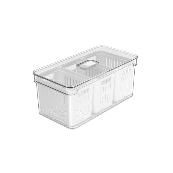 Organizador com cesto triplo Ou 5L Linha Clear Fresh