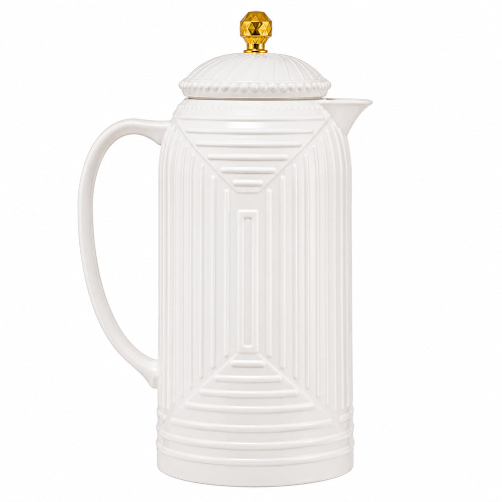 Garrafa Térmica de Plástico Geometric Branca 1L – Wolff