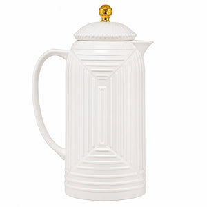 Garrafa Térmica de Plástico Geometric Branca 1L – Wolff
