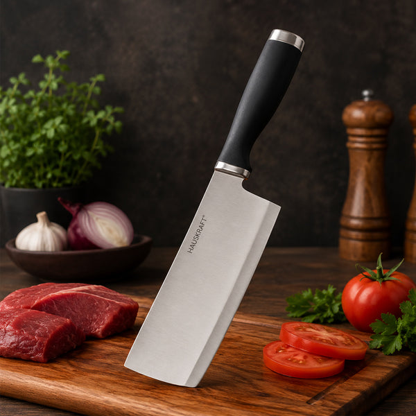 Cutelo Couper 8" Inox Cabo Preto Hauskraft