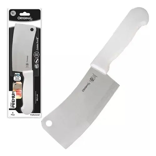 Cutelo Premium 6"Aço Inox C/Cabo Branco -Original 28 CM