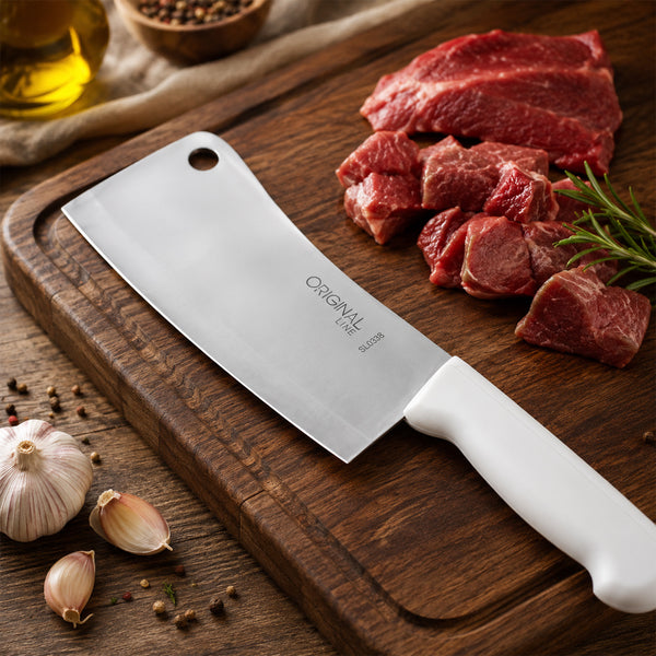 Cutelo Premium 6"Aço Inox C/Cabo Branco -Original 28 CM