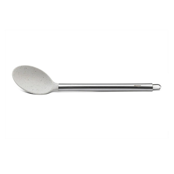 Colher Arroz Silicone  Cabo Inox Brinox Duo 33,5cm Vanilla