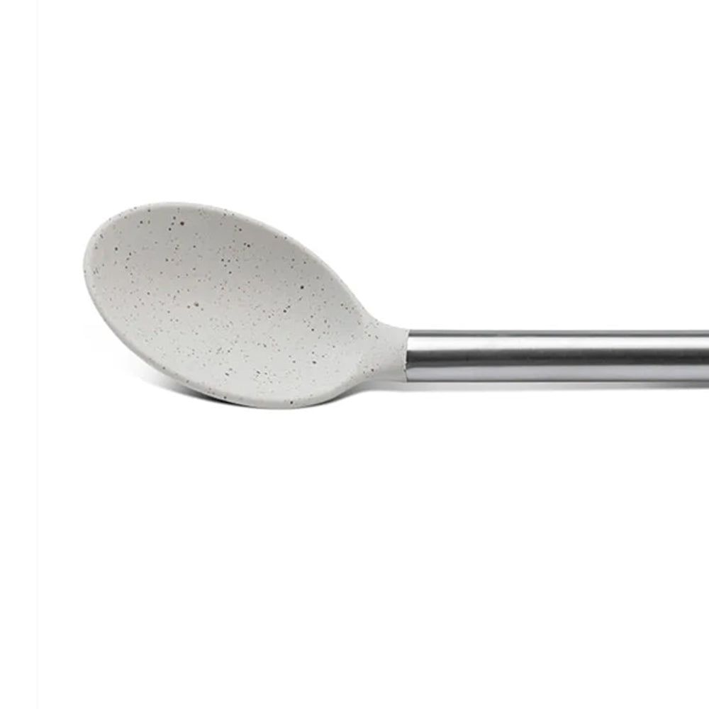 Colher Arroz Silicone  Cabo Inox Brinox Duo 33,5cm Vanilla