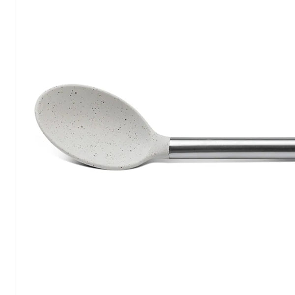 Colher Arroz Silicone  Cabo Inox Brinox Duo 33,5cm Vanilla