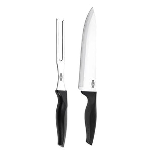 Kit Churrasco Faca/Garfo Trinchante Inox Cross Brinox 2PCS