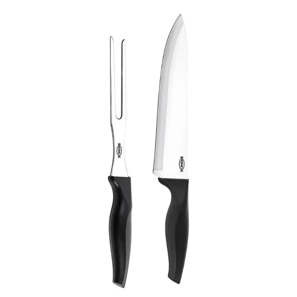Kit Churrasco Faca/Garfo Trinchante Inox Cross Brinox 2PCS