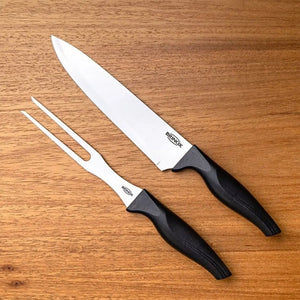 Kit Churrasco Faca/Garfo Trinchante Inox Cross Brinox 2PCS