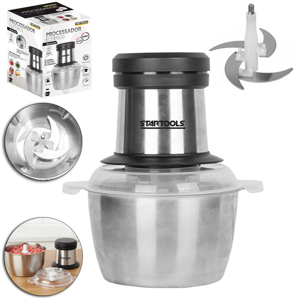 Processador de Alimentos Elétrico Inox Startools 2L 220V 200W