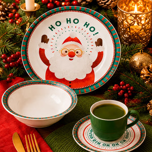 Aparelho de Jantar Natalino 16 Peças – Papai Noel Dolce home
