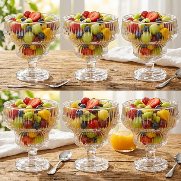 Jogo De Taças De Sobremesa Fontana 295ml 6 Peças Premium Dolcehome