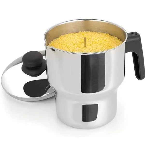 Cuscuzeira 1,3L  Inox Com Alça De Baquelite Forma