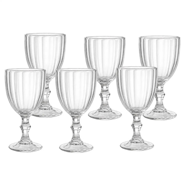 Conjunto de Taça de Vidro Eleganza Casart 320ml com 6 Peças