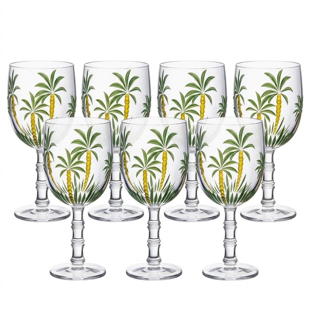 Jogo C/6pçs Palm Hand Painting 320ml Cristal Ecológico Lyor