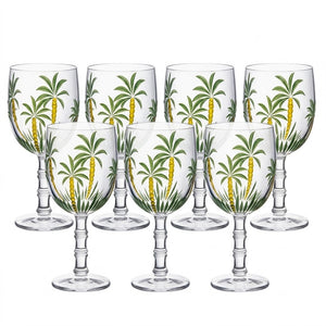 Jogo C/6pçs Palm Hand Painting 320ml Cristal Ecológico Lyor