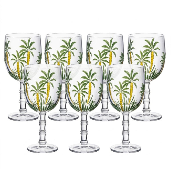 Jogo C/6pçs Palm Hand Painting 320ml Cristal Ecológico Lyor