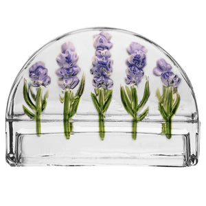 Porta Guardanapos Lavanda Hand Painting 12,5x4,5x9cm Lyor