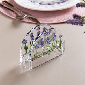 Porta Guardanapos Lavanda Hand Painting 12,5x4,5x9cm Lyor