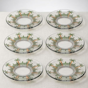 Jogo de 6 Pratos para Sobremesa Palm Hand Painting 19cm Lyor