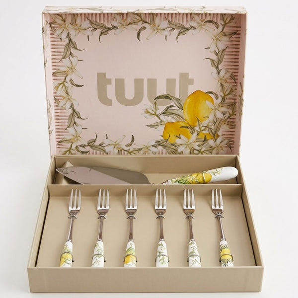 Jogo de Talheres para Bolo Limone com 7 Peças – Tuut