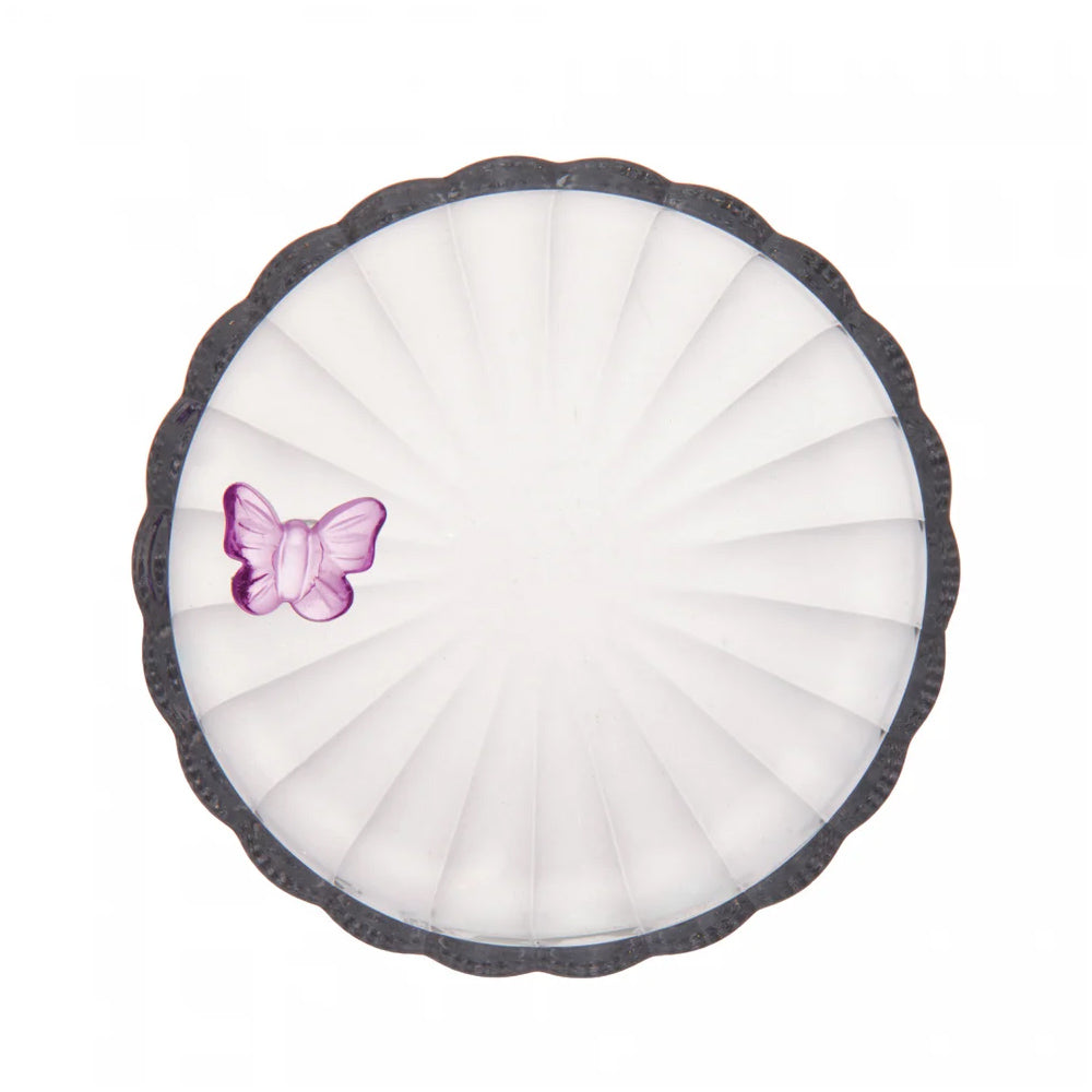 Jogo de Prato Decorativo Fairy Butterfly 11cm Sortido Cristal - Lyor