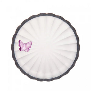 Jogo de Prato Decorativo Fairy Butterfly 11cm Sortido Cristal - Lyor