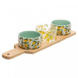 Conjunto 4 Peças para Servir Siciliano 10,5cm x 40cm x 6cm Bambu - Lyor