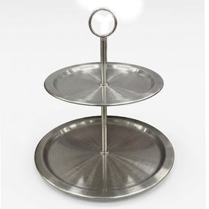Suporte Para Servir 2 Andares Inox DolceHome 20 cm