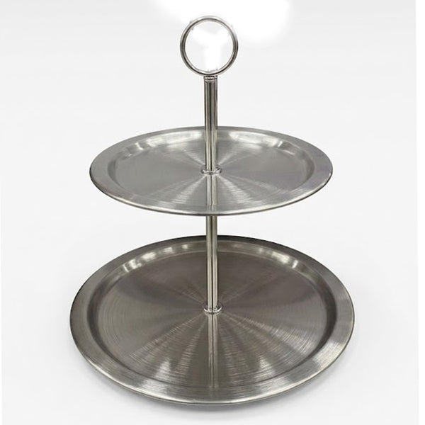 Suporte Para Servir 2 Andares Inox DolceHome 20 cm