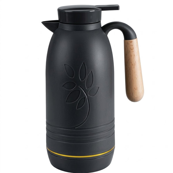 Garrafa Térmica 1L Flower Preta Café Chá Dolcehome