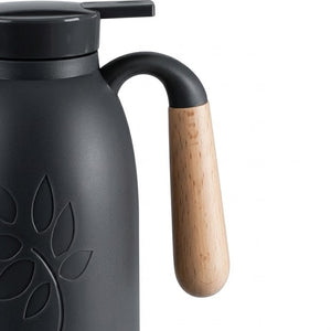 Garrafa Térmica 1L Flower Preta Café Chá Dolcehome