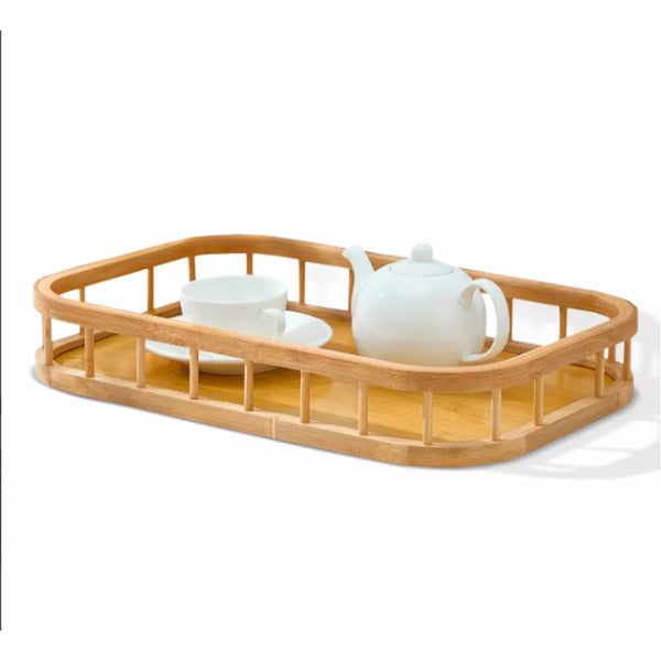 Bandeja Bambu Mesa P/ Servir Café Da Manhã G - Dolce Home 45X30CM