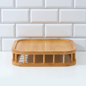 Bandeja Bambu Mesa P/ Servir Café Da Manhã G - Dolce Home 45X30CM
