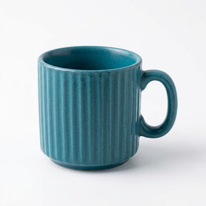 Jogo 4 Xícaras Café Striatto ceramica Azul 80ml LHermitage