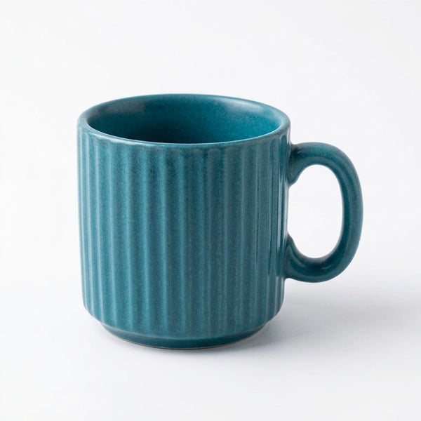 Jogo 4 Xícaras Café Striatto ceramica Azul 80ml LHermitage