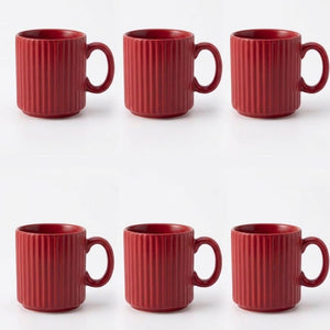 Jogo 4 Xícaras Café Striatto Vermelha 80ml LHermitage