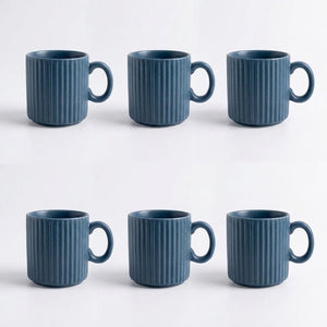 Jogo 4 Xícaras Café Striatto Cinza 80ml LHermitage