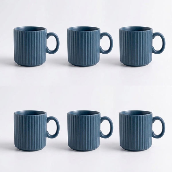 Jogo 4 Xícaras Café Striatto Cinza 80ml LHermitage