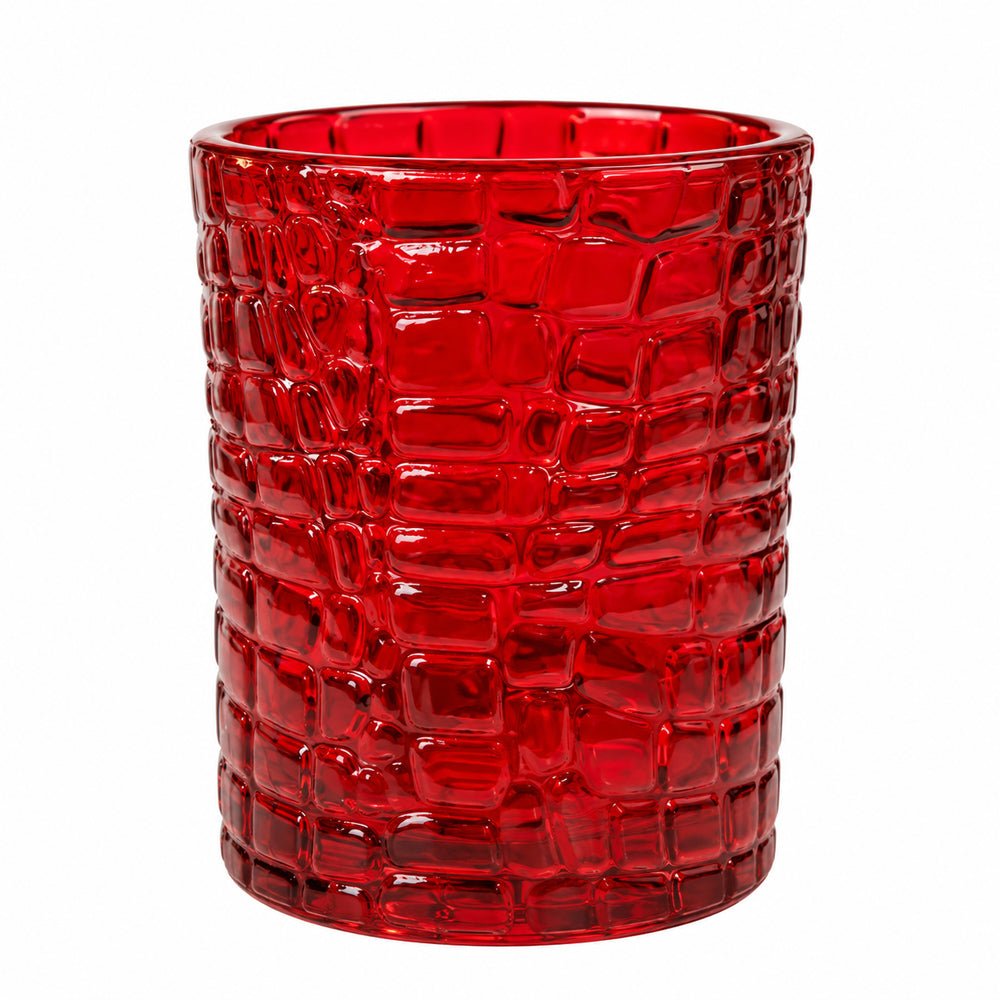 Jogo de Copos 6 Peças Vidro Crocodile Vermelho 330ml Tuut