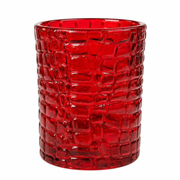 Jogo de Copos 6 Peças Vidro Crocodile Vermelho 330ml Tuut