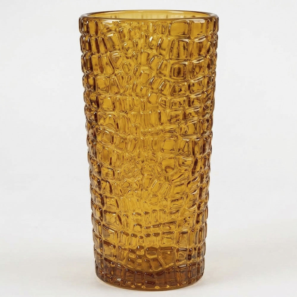Jogo de Copos 6 Peças Vidro Crocodile 380ml Ambar Tuut