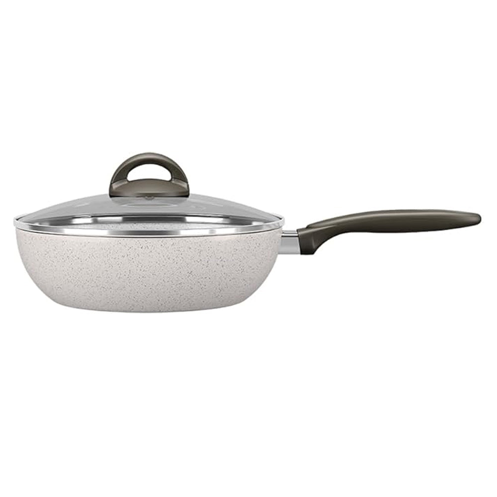 Wok com Tampa 28Cm 4,1L Brinox  Ceramic Life Suprema Vanilla