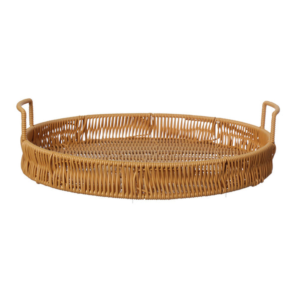 Bandeja Rattan com Alça Autumn 35cm Hauskraft