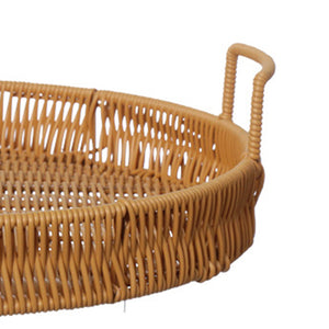 Bandeja Rattan com Alça Autumn 35cm Hauskraft